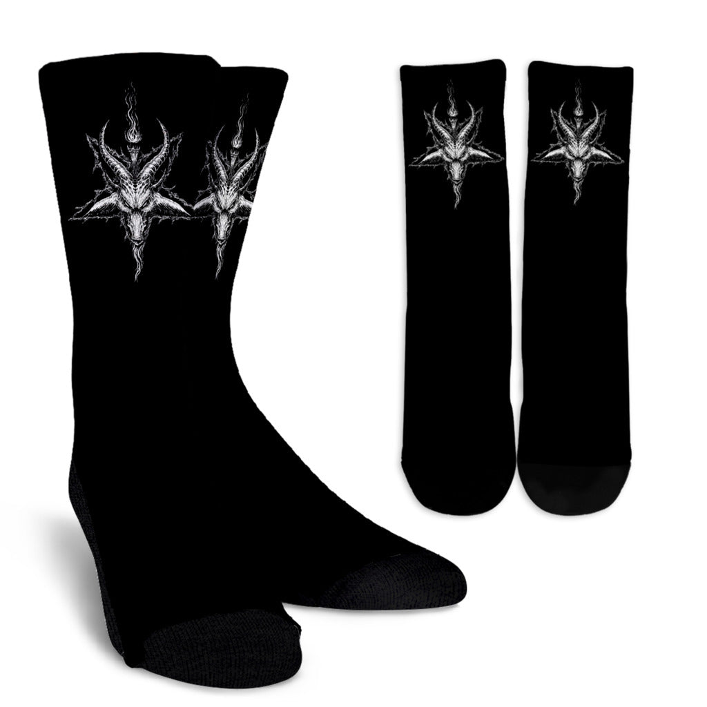 Satanic Pentagram Demon Goat Socks