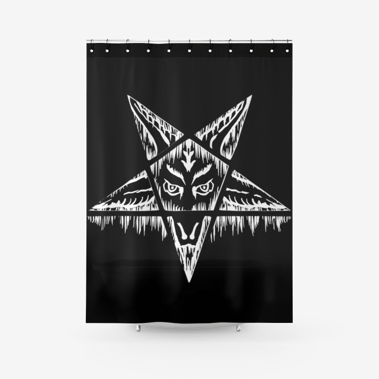 Textured Fabric Shower Curtain Printed Bathroom Curtains