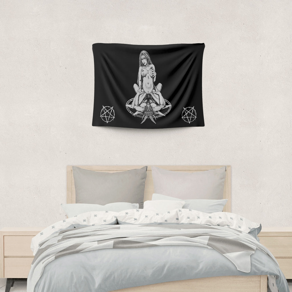 2-Sized Polyester Wall Tapestry Lust For The Goat Large Tapestry