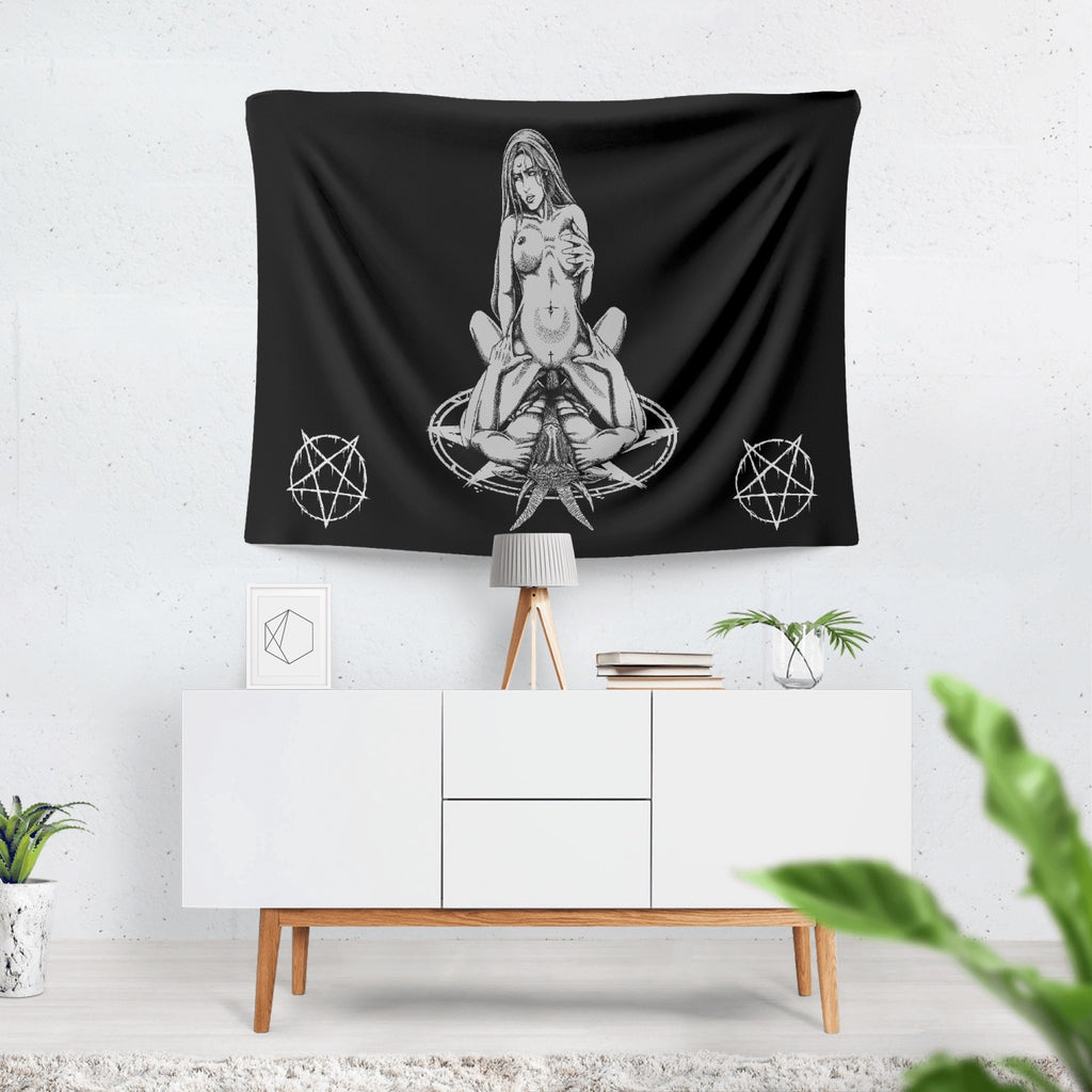 2-Sized Polyester Wall Tapestry Lust For The Goat Large Tapestry