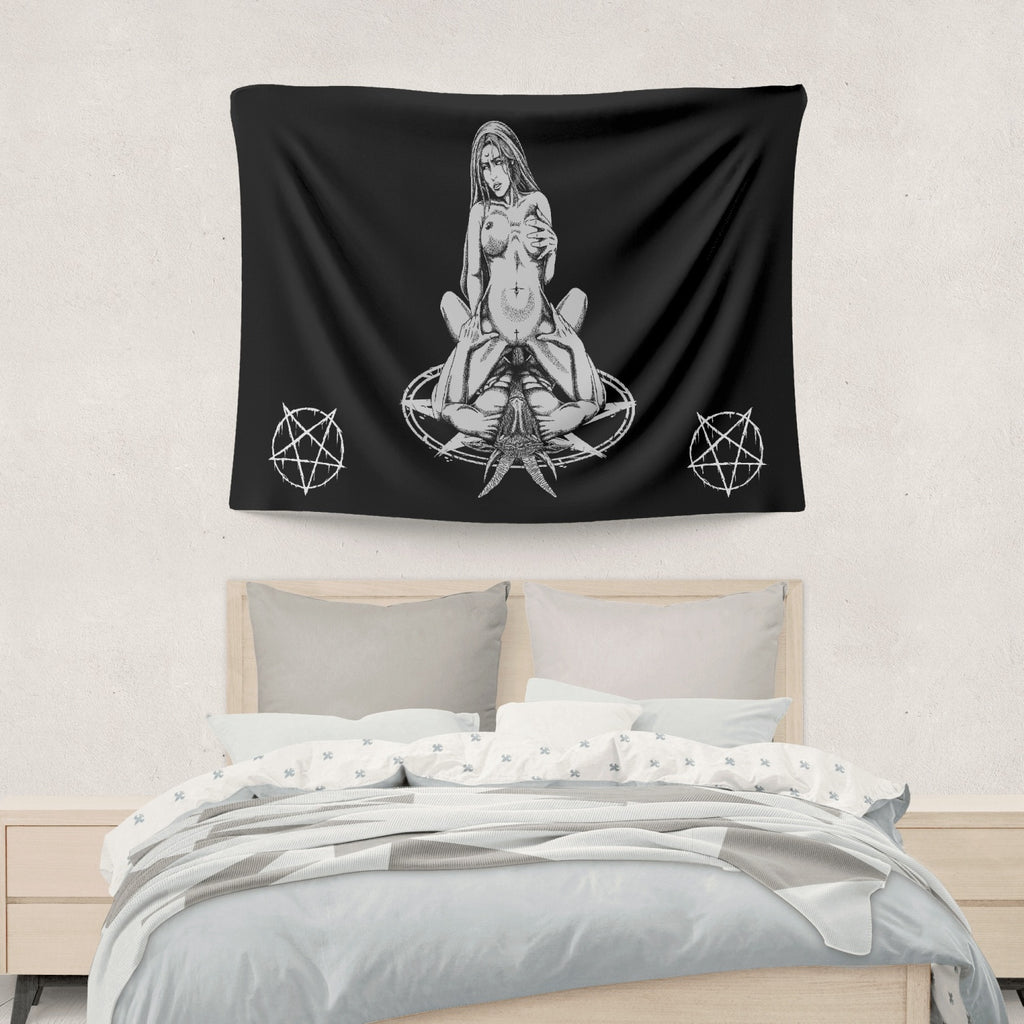 2-Sized Polyester Wall Tapestry Lust For The Goat Large Tapestry