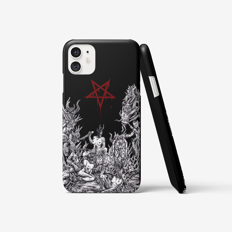 Skull Satanic Pentagram Unholy Lust iPhone Case