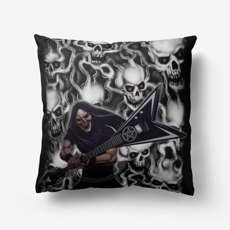 Skull Smasher Black And White Version Premium Hypoallergenic Throw Pillow
