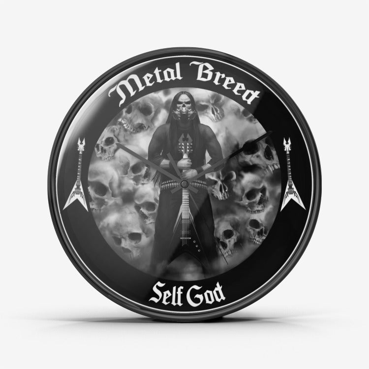 Metal Breed Self God Wall Clock Silent Non Ticking Quality Quartz