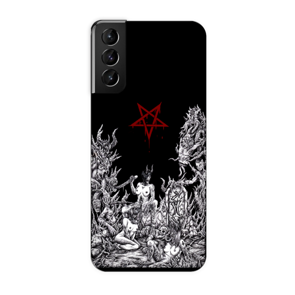 Skull Satanic Pentagram Unholy Lust [All Series] Custom Phone Case Soft TPU Phone Case iPhone 11 12 Samsung S20 S21 Plus Note 20