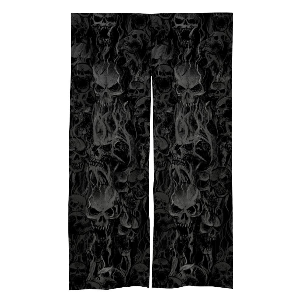 Smoke Skull Door Curtain Dark Version