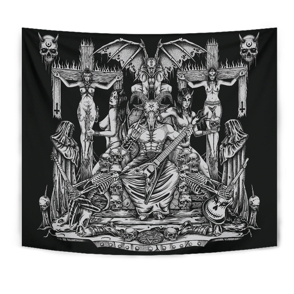 We Are Proud To Unleash The Only Real Ultimate Metalhead Large Wall Decoration Tapestry In The World Black And White