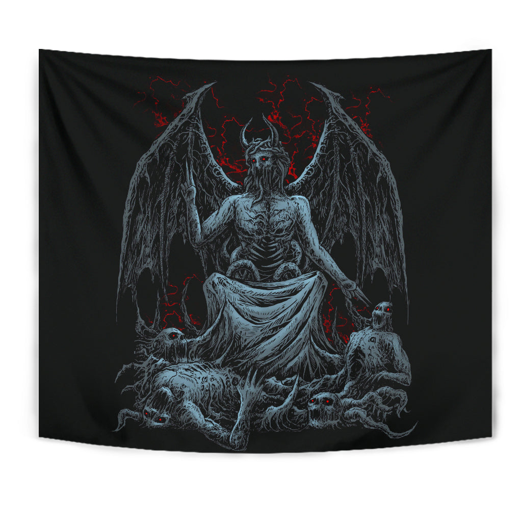 Skull Skeleton Winged Satanic Demon God