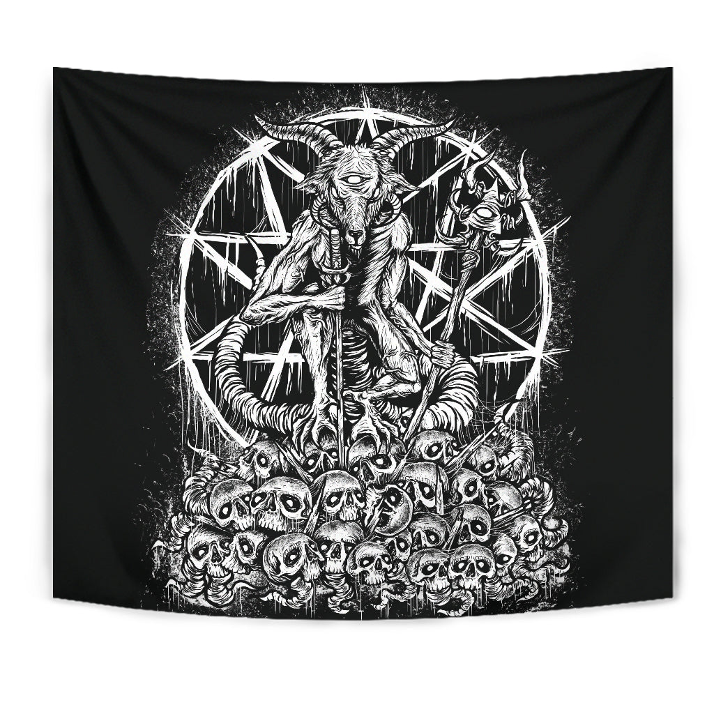 Skull Satanic Cyclops Goat Large Wall Decoration Tapestry