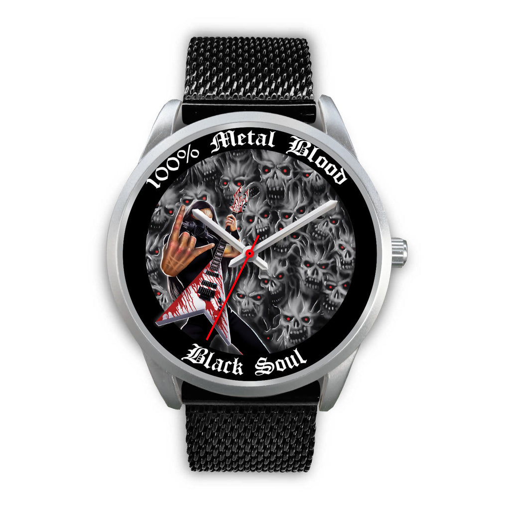 Black Metal Mesh Black Link Silver Metal Mesh Siver Link Black Leather