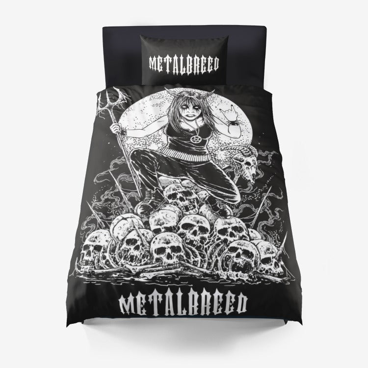 Metalbreed Skull Pentagram Death Metal Thrash Metal Black Metal 3 Piece Duvet Set