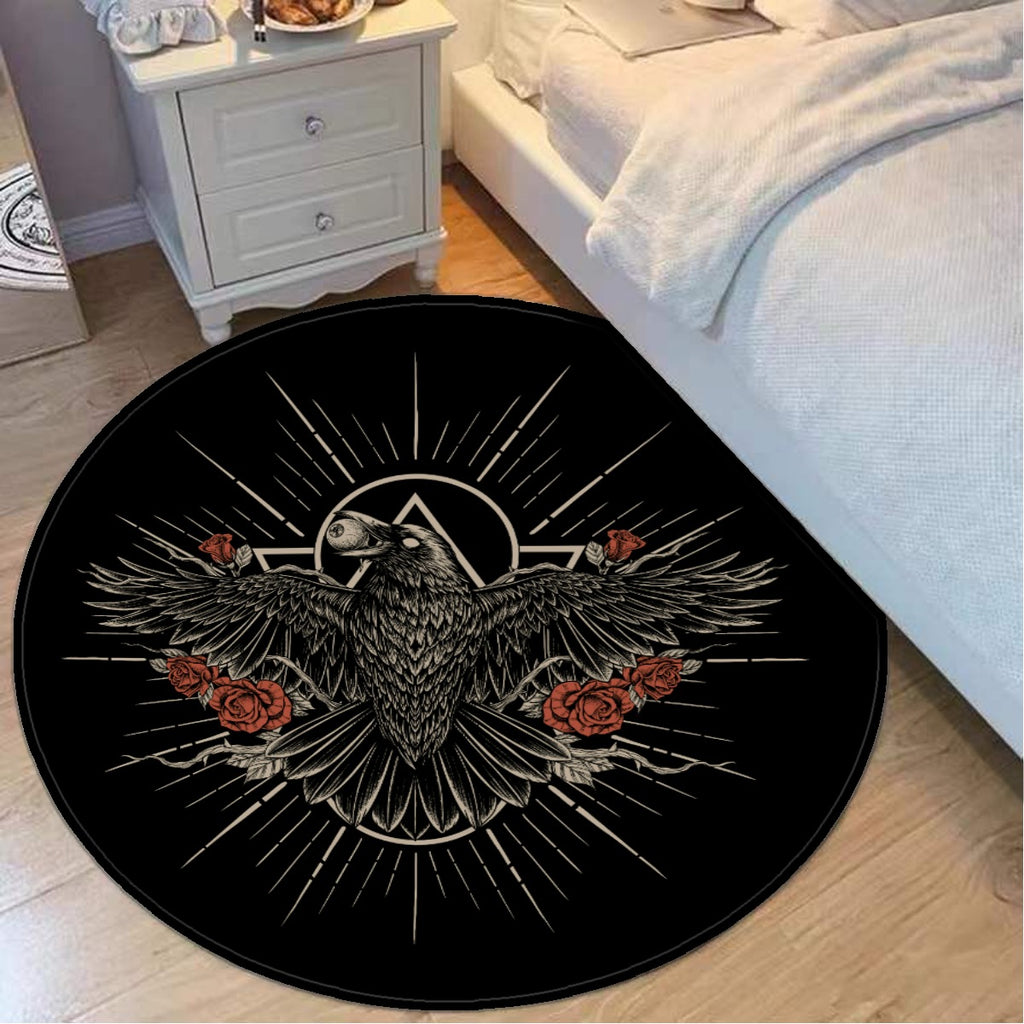 New! Goth Occult Crow Eye Part 2 Foldable round mat