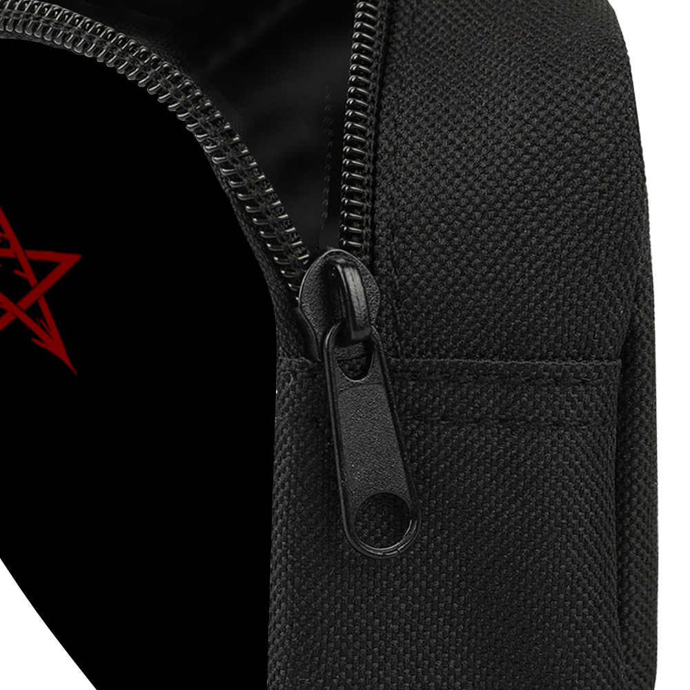 Skull Satanic Pentagram Demon Unholy Lust Pencil Case Bag Large Capacity Pouch