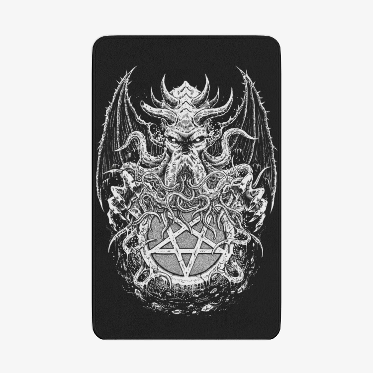 Skull Satanic Pentagram Demon Octopus Microfiber Non-Slip Soft Bath Rug
