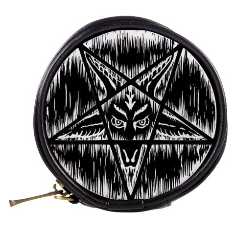 Satanic Pentagram Drip Mini Makeup Bag