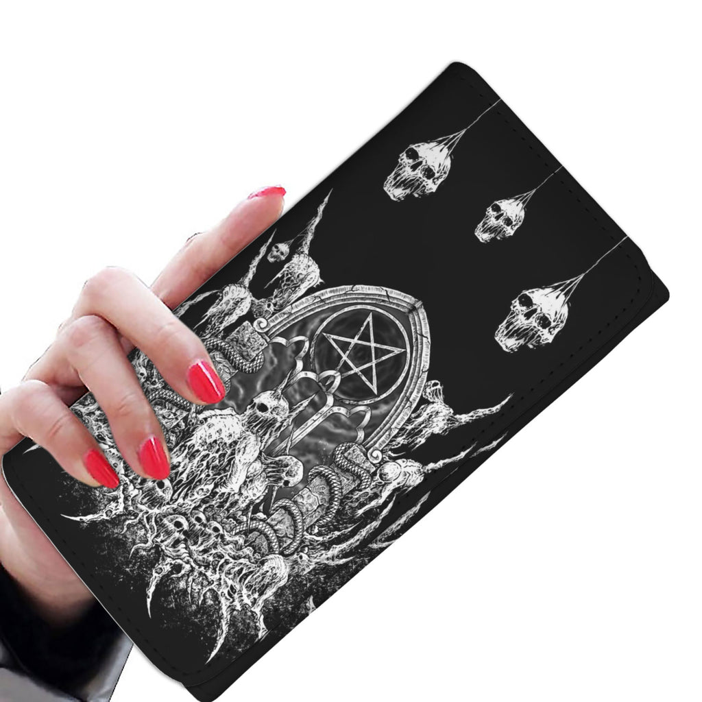 Satanic Skull Inverted Pentagram Shrine Wallet