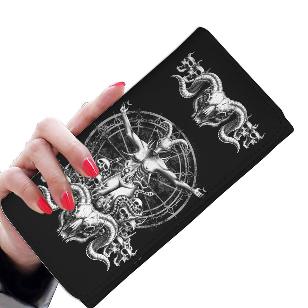 Satanic Skull Demon Goat Woman Women's Wallet