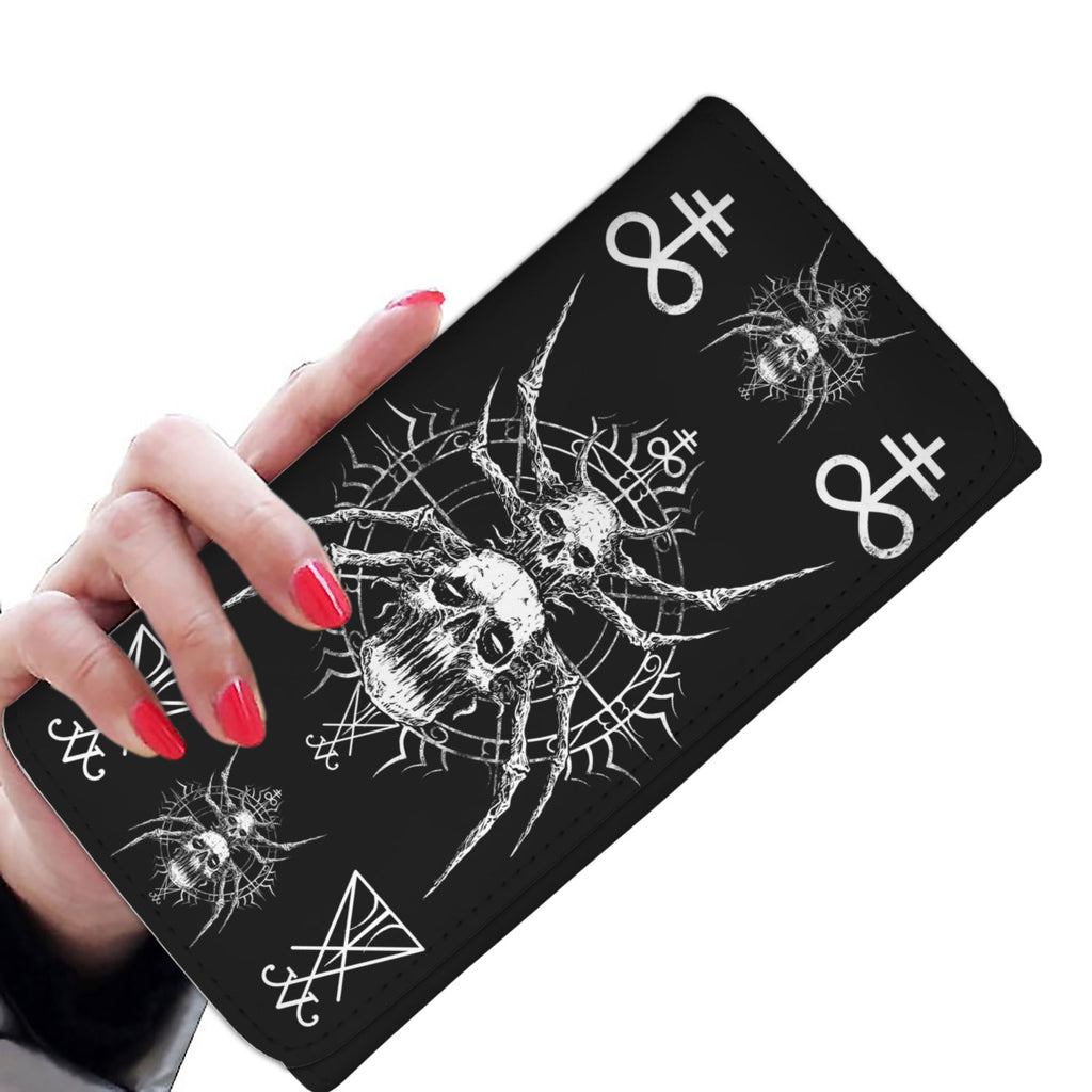 Skull Gothic Satanic Spider Women's Wallet