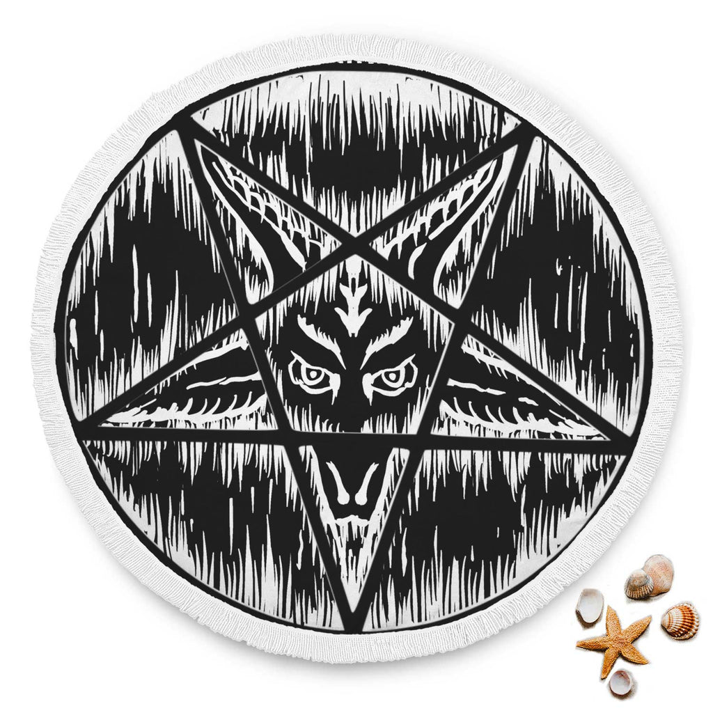 Satanic Pentagram Concert Beach Blanket