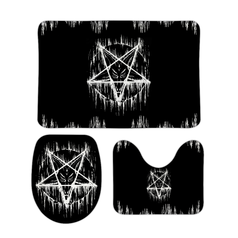 Satanic Pentagram Drip 3 Piece Bathroom Set