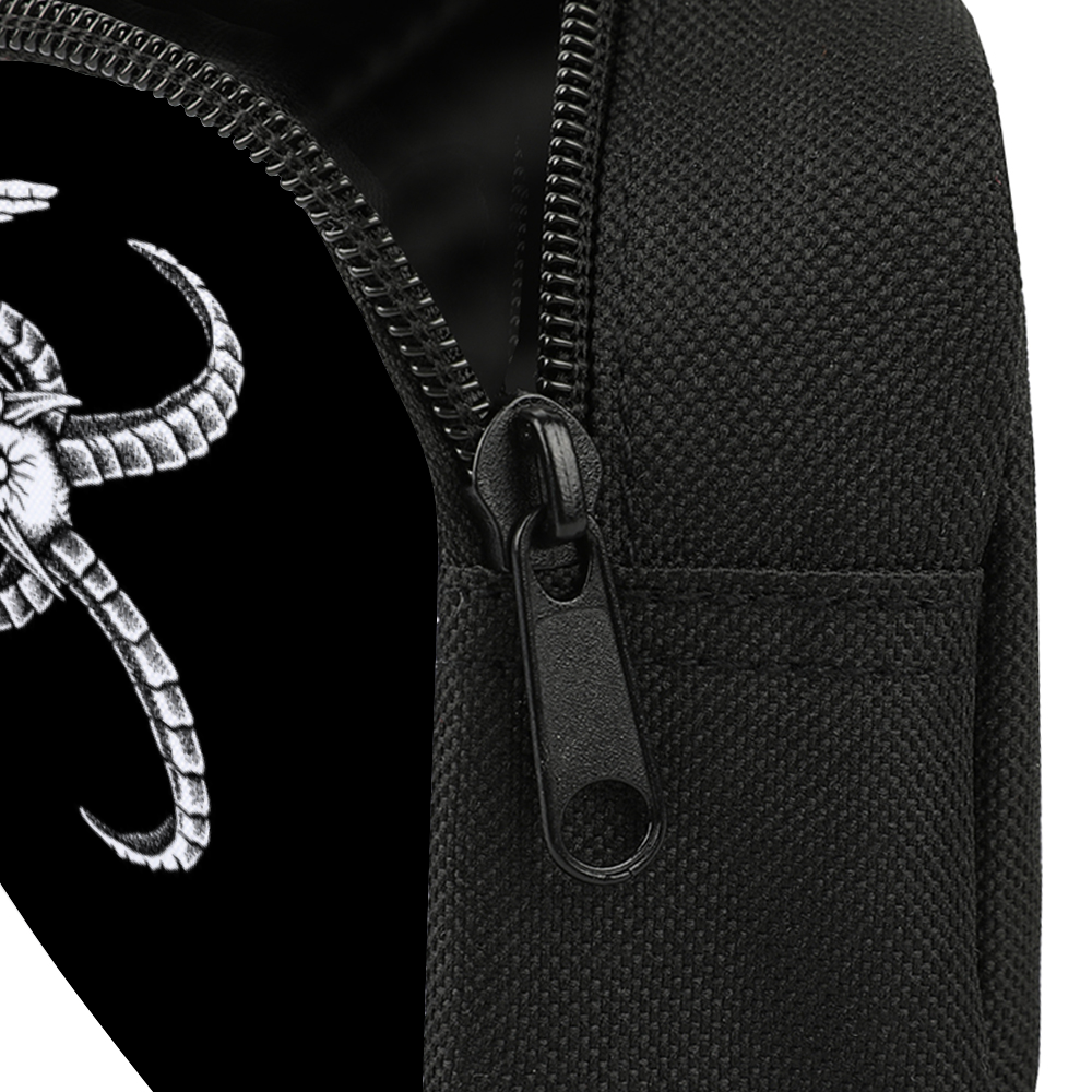 Satanic Pentagram Satanic Baphomet Goat Lust God Pencil Case Make Up Bag Large Capacity Organizer with Double Zipper