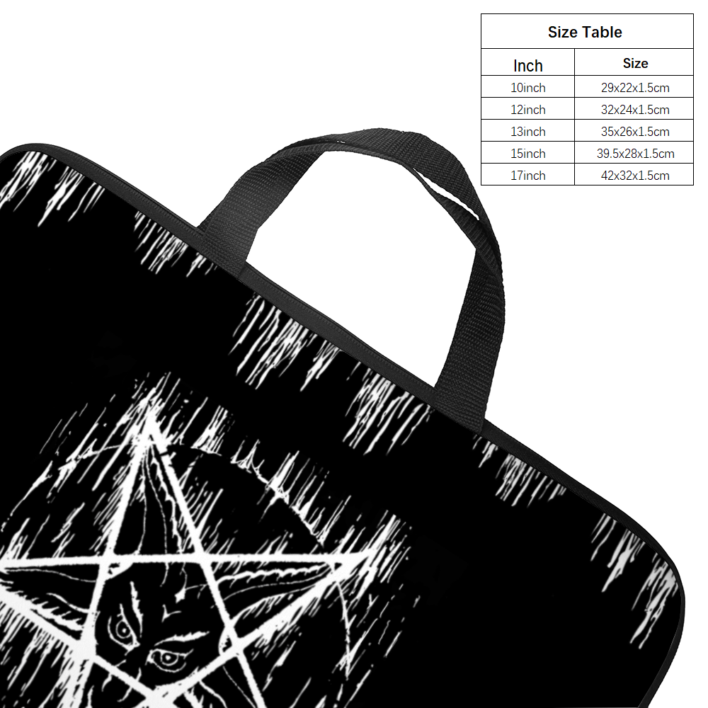 Satanic Pentagram Drip Laptop Bag 17"