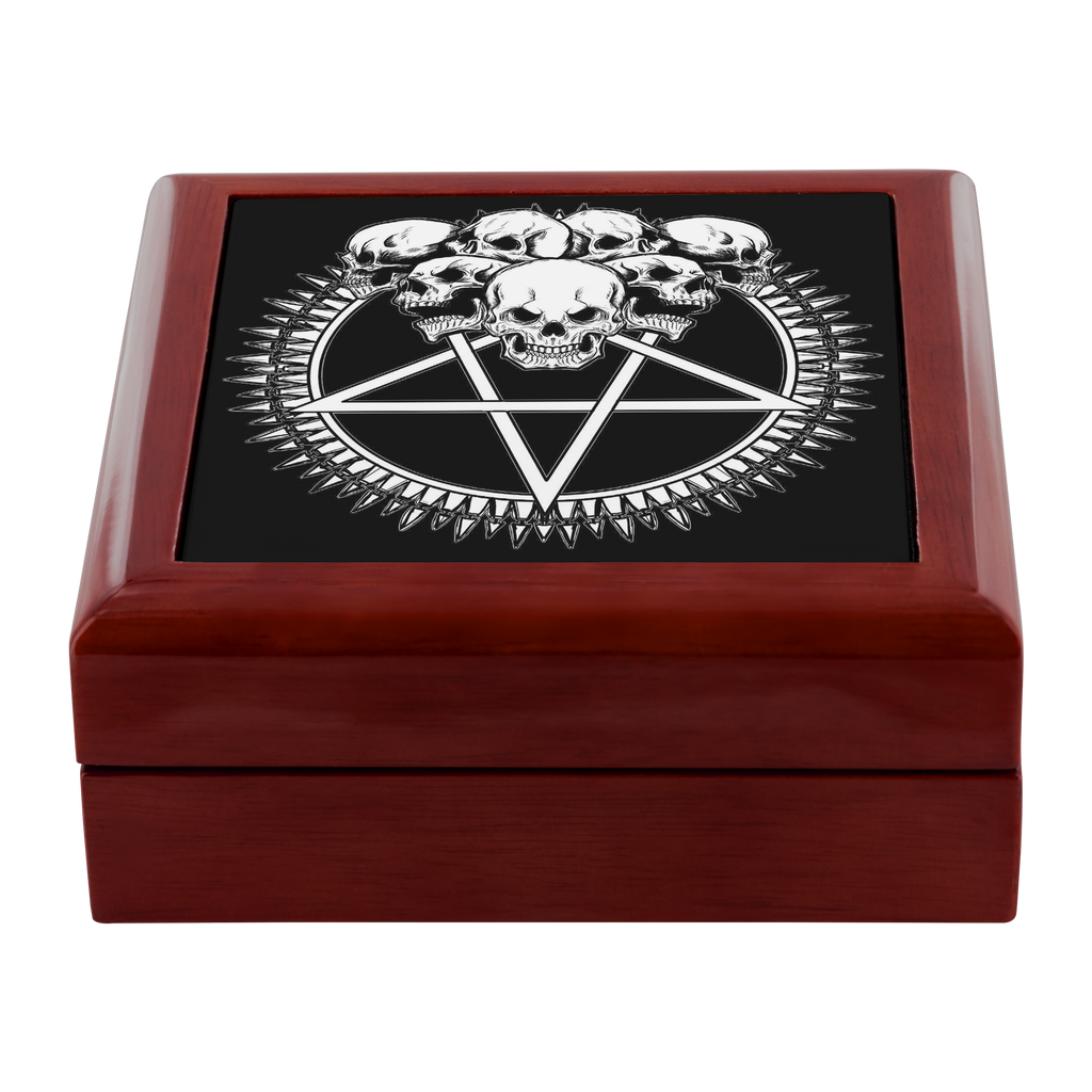 Skull Spike Pentagram Jewelry Box