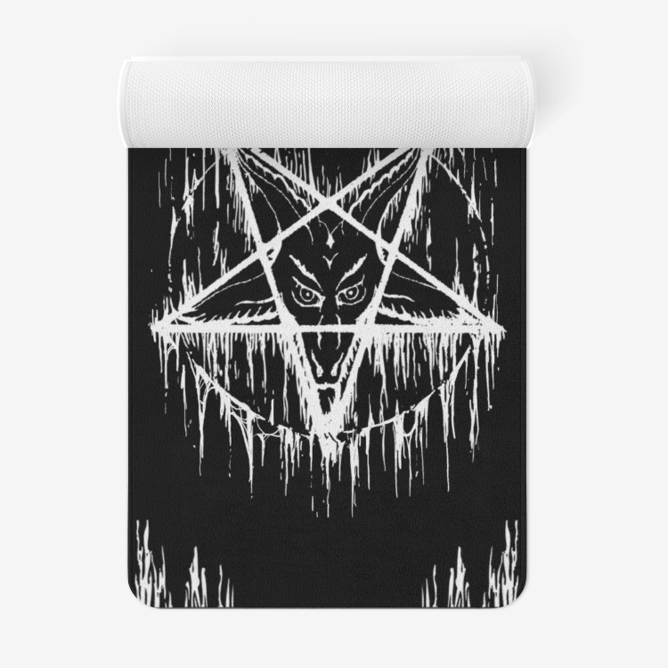Satanic Pentagram Microfiber Chevron Non-Slip Soft Mat Bath Rug