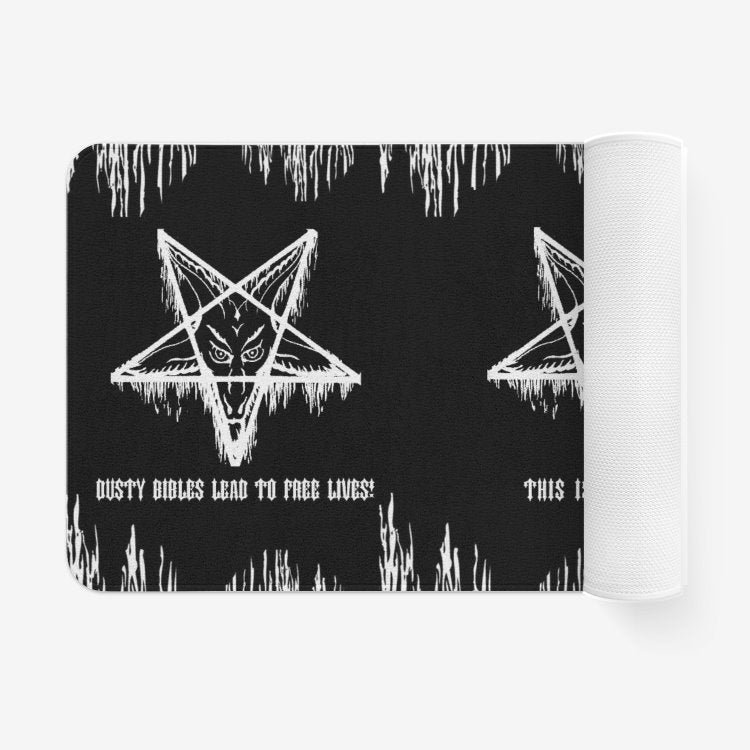 Satanic Inverted Melting Pentagram Bath Mat