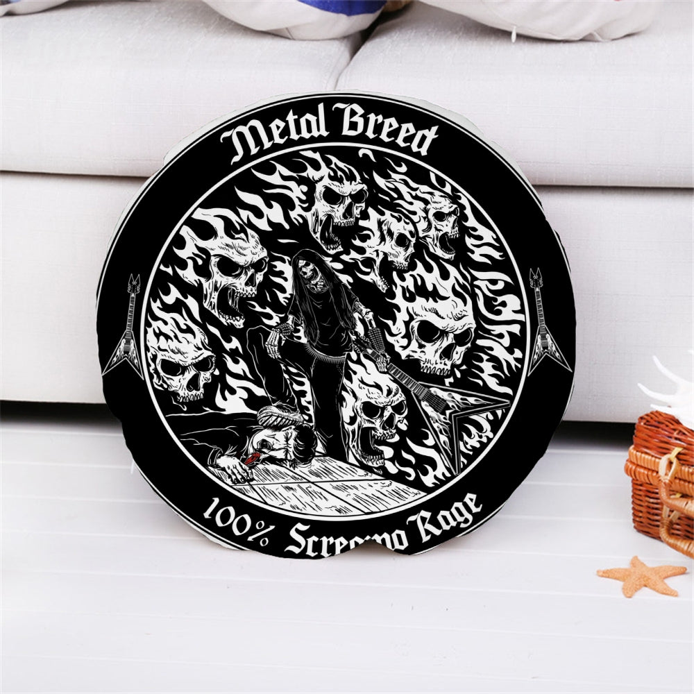 Metal Breed Skull Guitar Thrash Metal Death Metal 100% Screamo Rage Pillow Case
