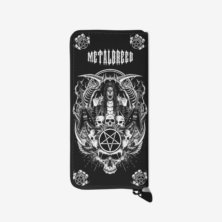 Unisex Skull Inverted Pentagram Guitar premium PU Leather Wallet