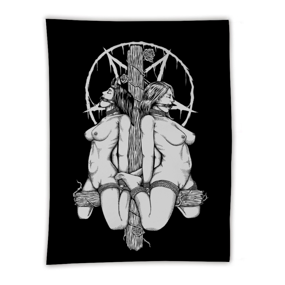 Satanic Pentagram Been Caught Lying Custom Tapestry 59" × 79''