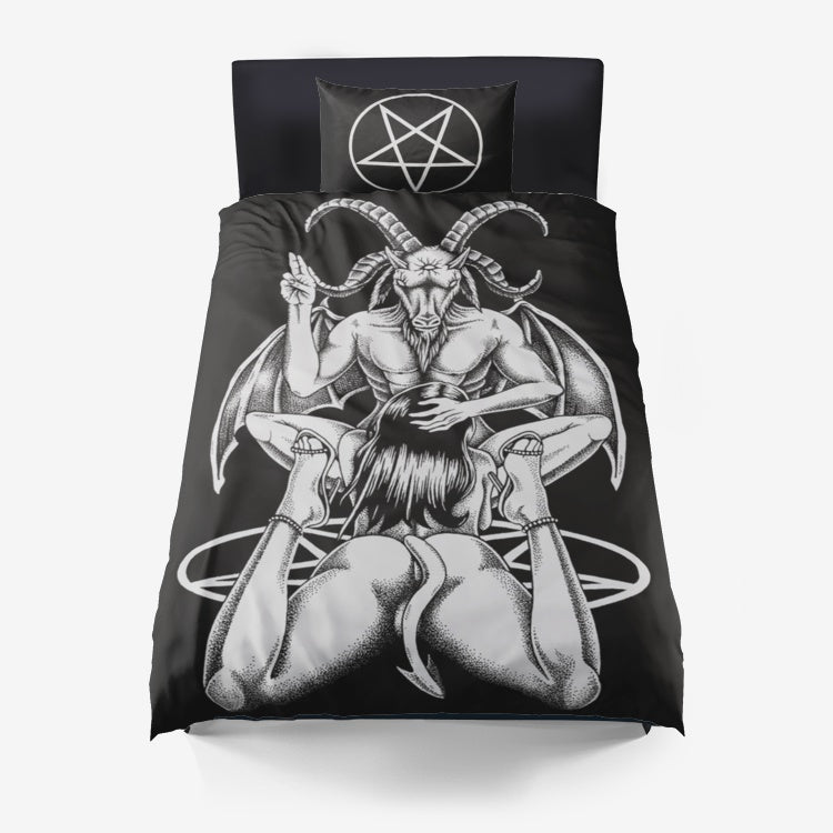 Satanic Pentagram Lust God Microfiber Duvet Cover