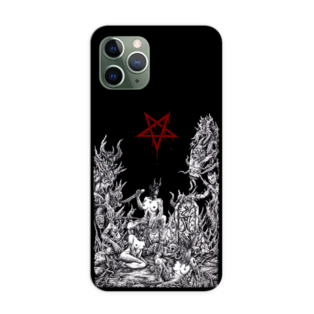 Skull Satanic Pentagram Unholy Lust [All Series] Custom Phone Case Soft TPU Phone Case iPhone 11 12 Samsung S20 S21 Plus Note 20