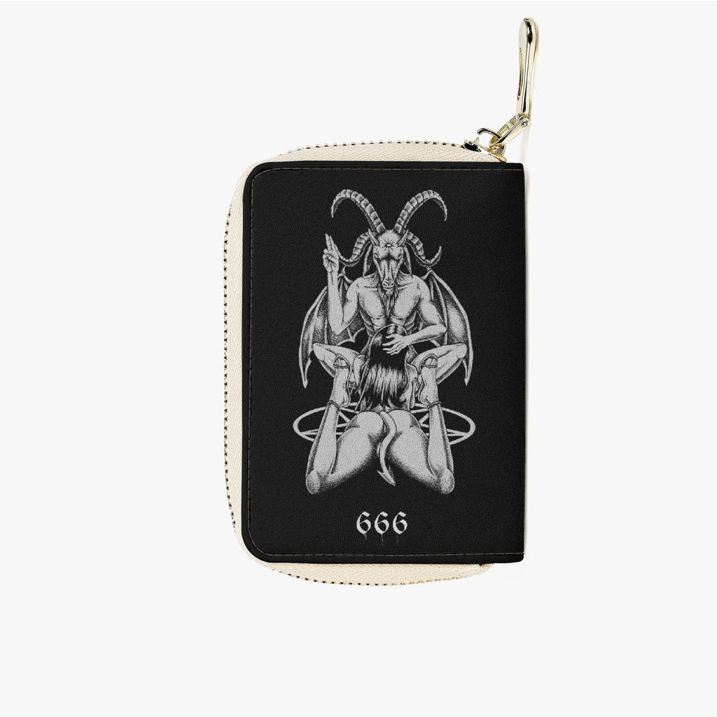 Baphomet Lust God 666 Short Type Zipper Make Up Or Card Travel Bag
