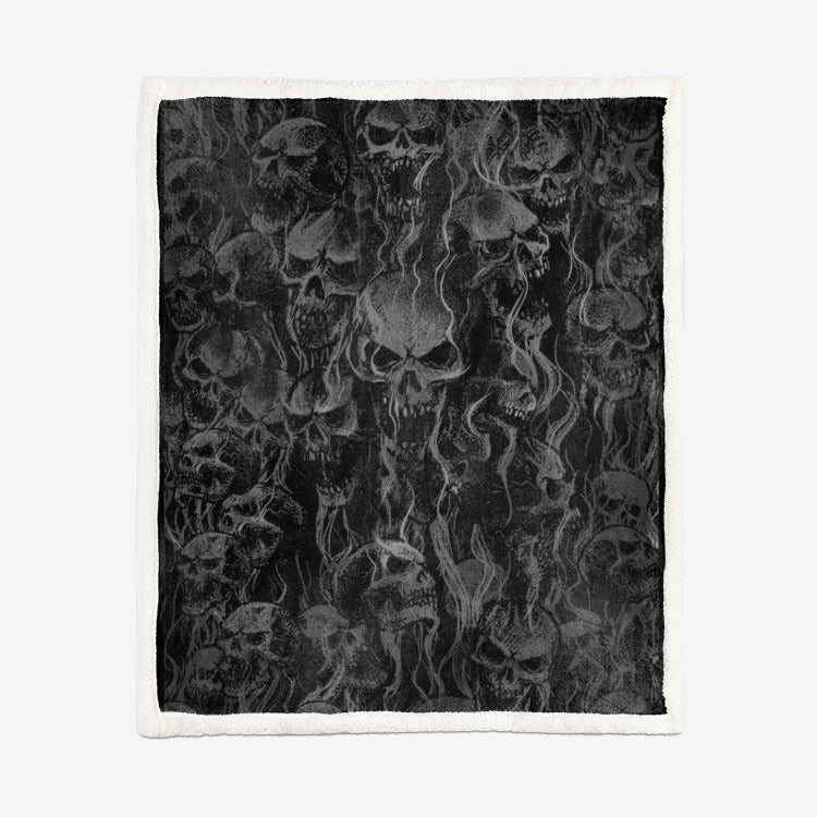 Smoke Skull Dark Version Super Soft Plush Blanket