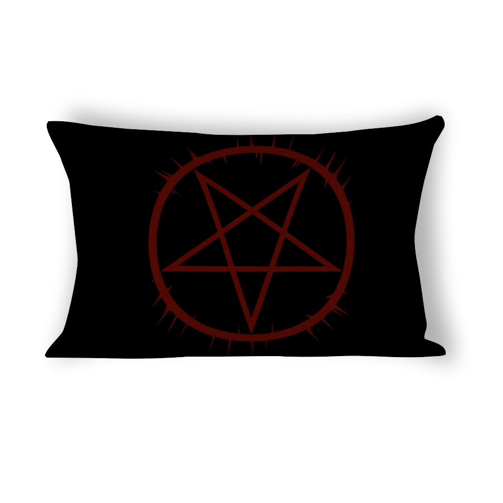 pentagram custom pillow Rectangle Cotton and Linen Pillowcase 1 Side Printing