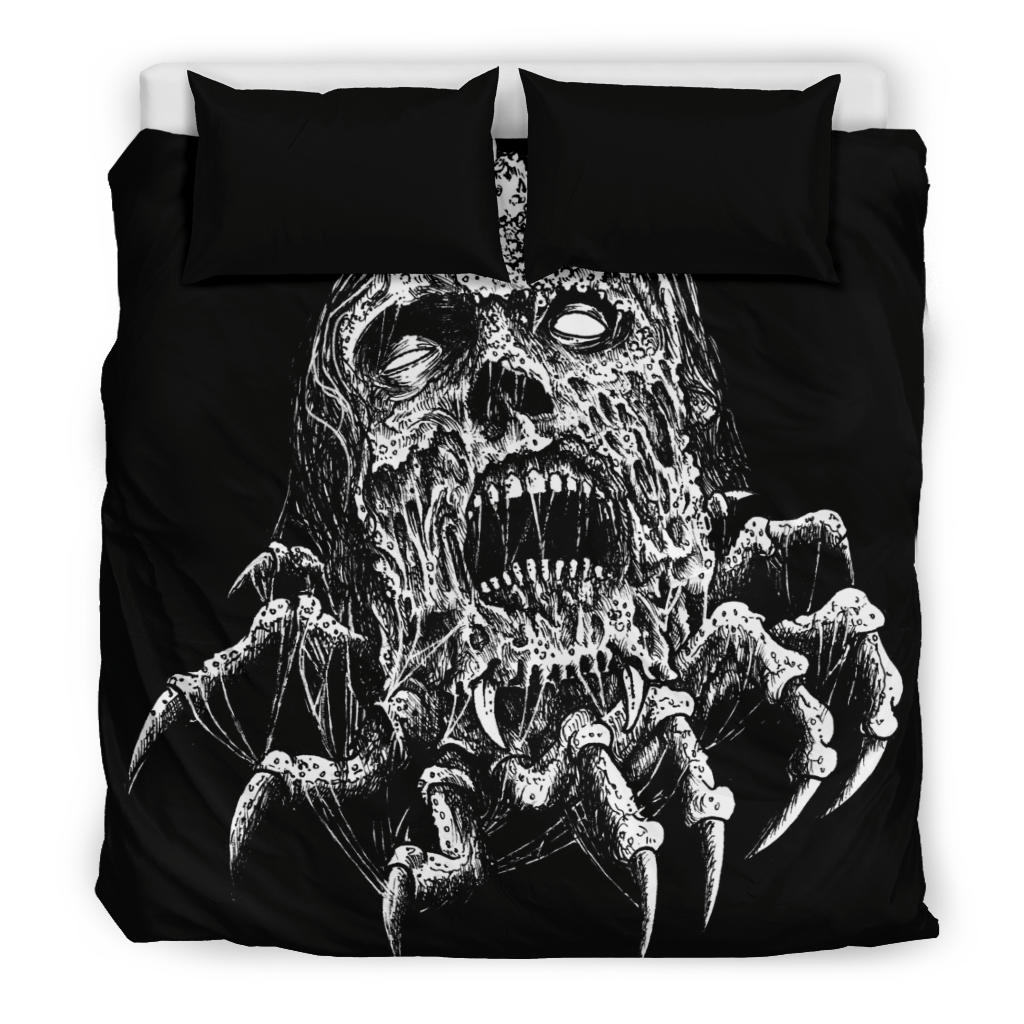 Skull Molted Zombie Claw 3 Piece Duvet Set