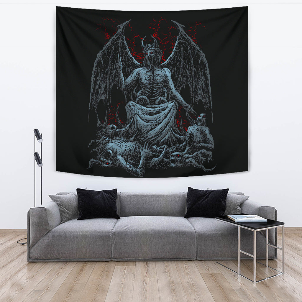 Skull Skeleton Winged Satanic Demon God