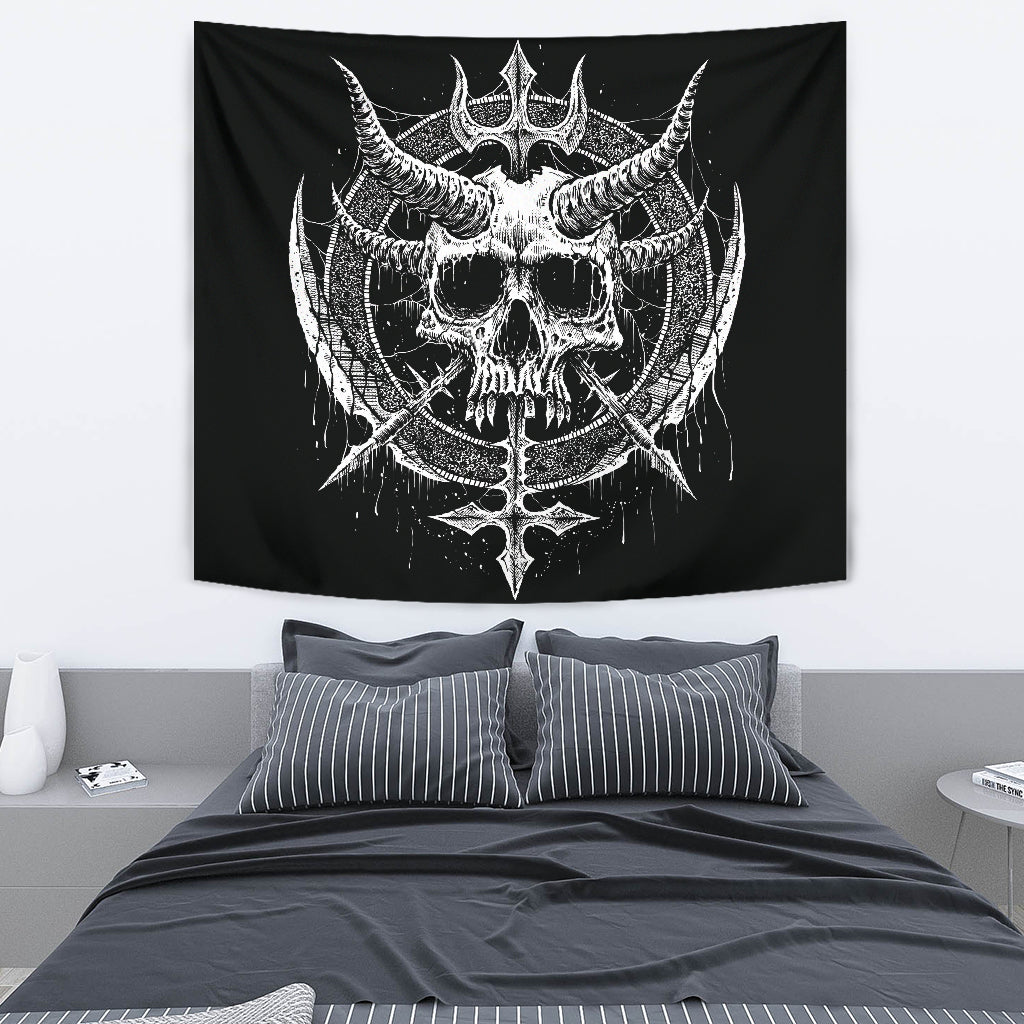 Skull Dagger Demon Blade Satanic Cross Large Room Canvas