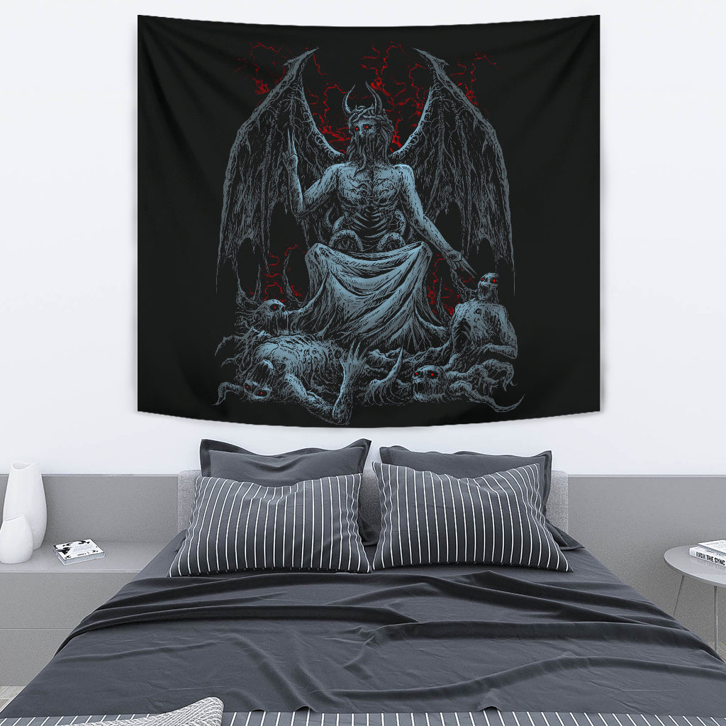 Skull Skeleton Winged Satanic Demon God
