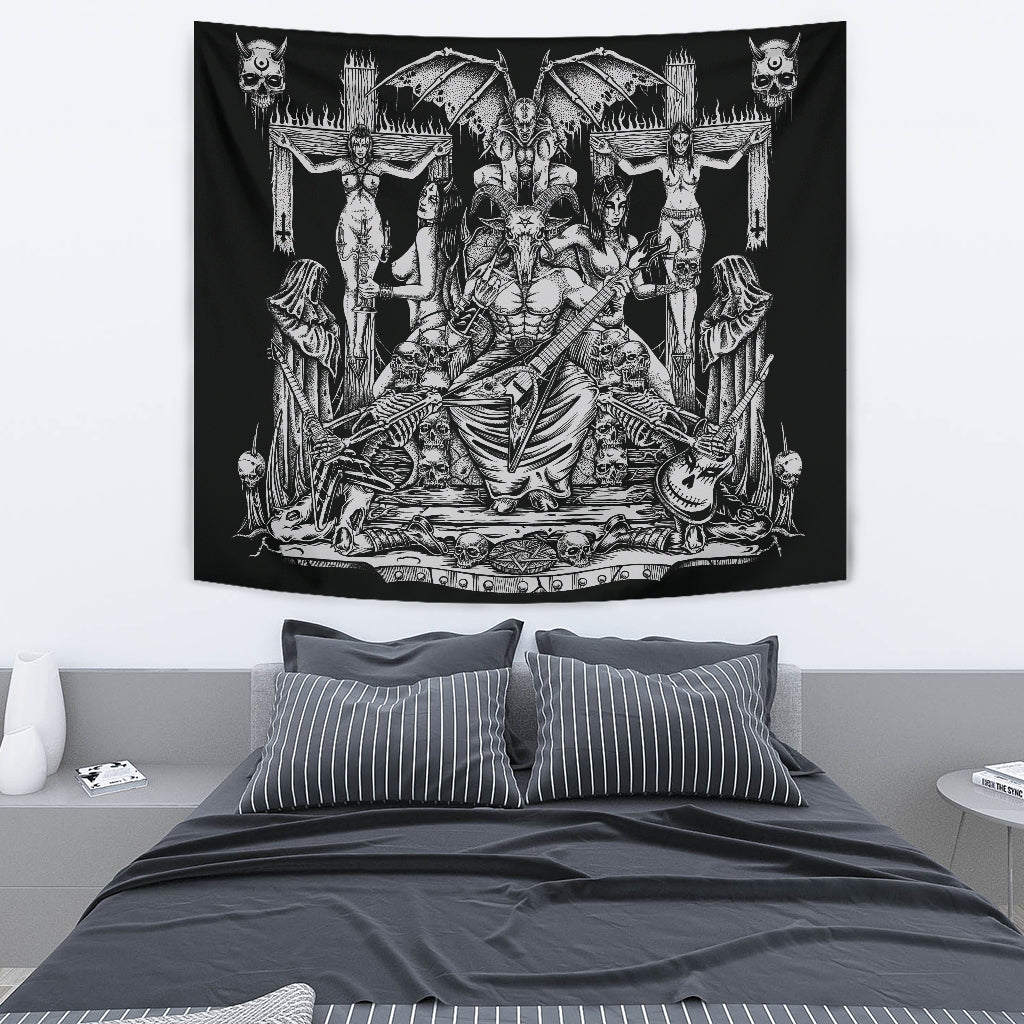 We Are Proud To Unleash The Only Real Ultimate Metalhead Large Wall Decoration Tapestry In The World Black And White