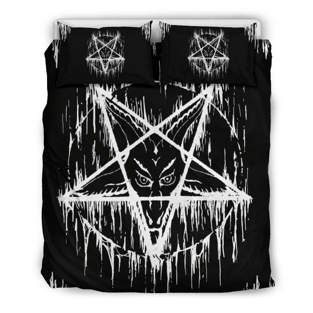 Satanic Melting Pentagram Oversized Version 3 Piece Duvet Set