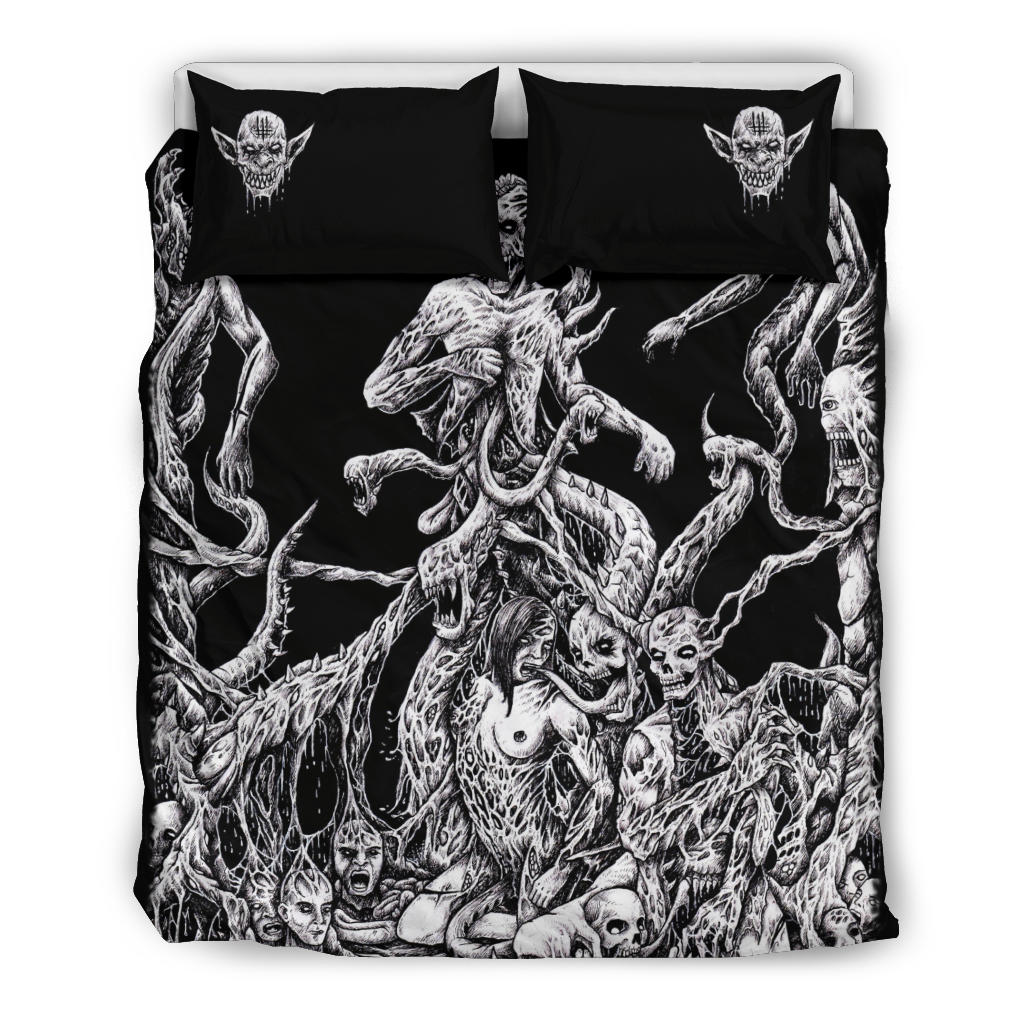 Skull Satanic Demon Gathering 3 Piece Duvet Set