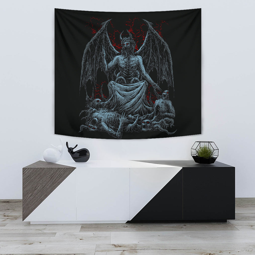 Skull Skeleton Winged Satanic Demon God