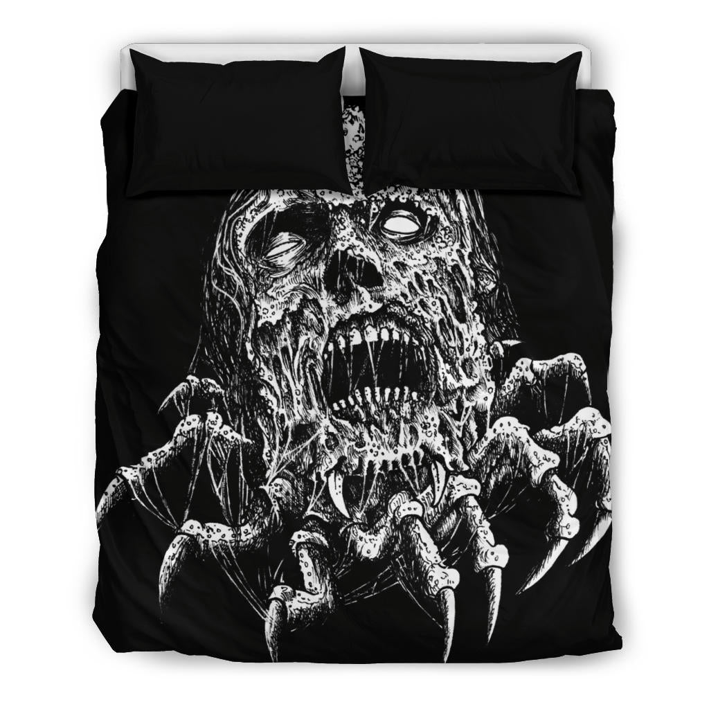 Skull Molted Zombie Claw 3 Piece Duvet Set