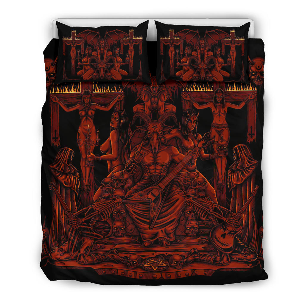 We Are Proud To Unleash The Only Real Ultimate Metalhead 3 Piece Duvet Set In The World Hellfire
