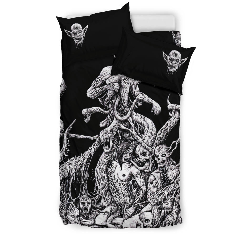 Skull Satanic Demon Gathering 3 Piece Duvet Set