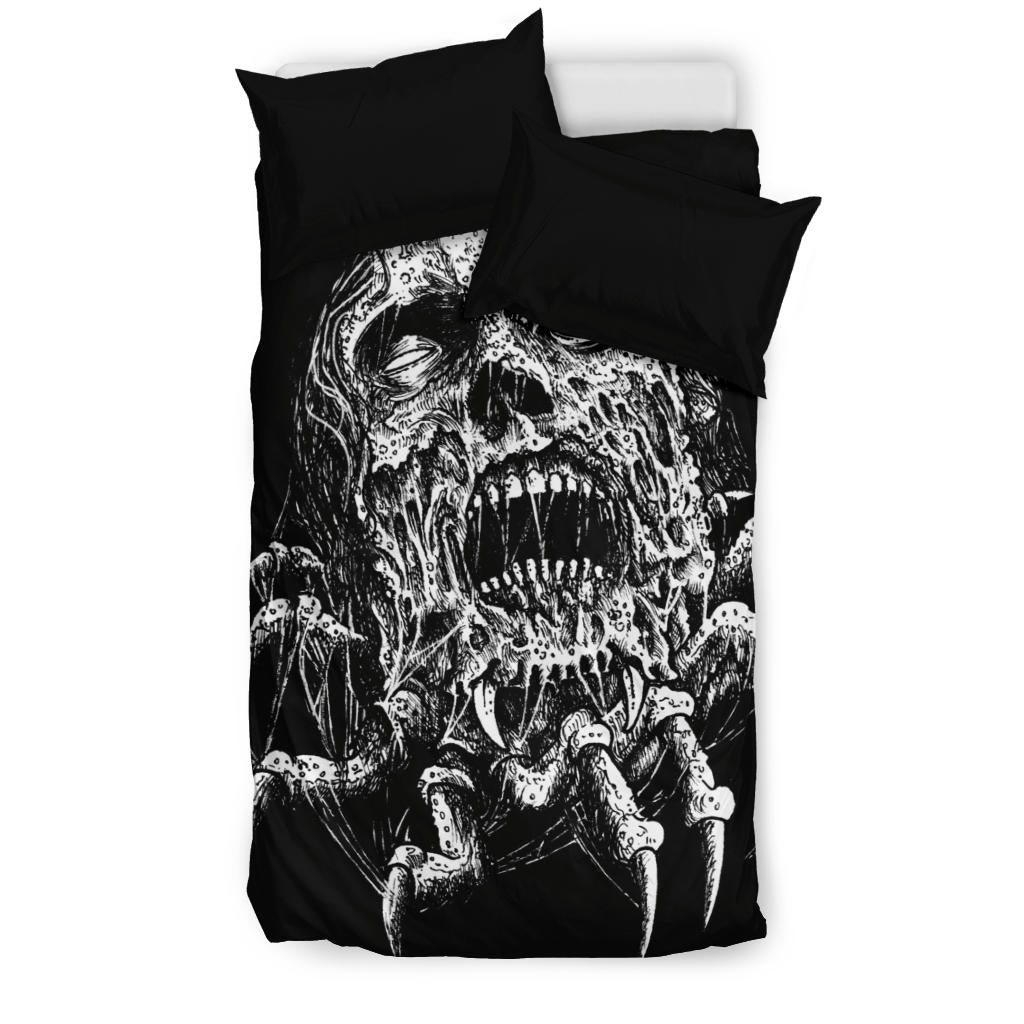 Skull Molted Zombie Claw 3 Piece Duvet Set