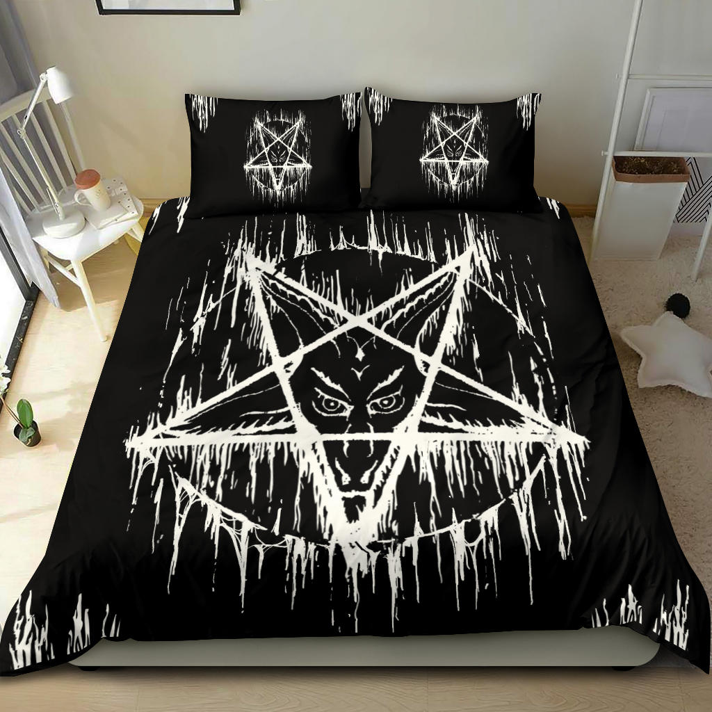 Satanic Melting Pentagram Oversized Version 3 Piece Duvet Set